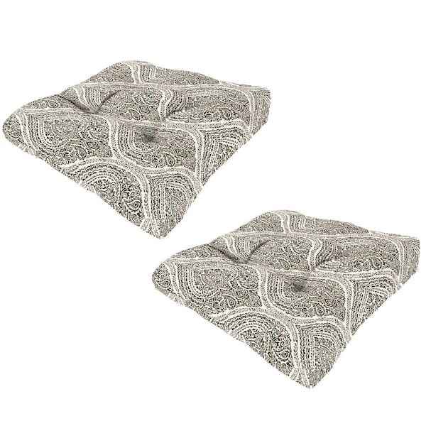 19 in. W x 19 in. D x 5 in. T Square Outdoor Wicker Seat Cushion in Andorra Umber (2-Pack)