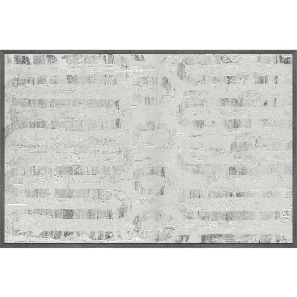 Winding Paths by Parvez Taj Floater Framed Canvas Abstract Art Print 12 in.