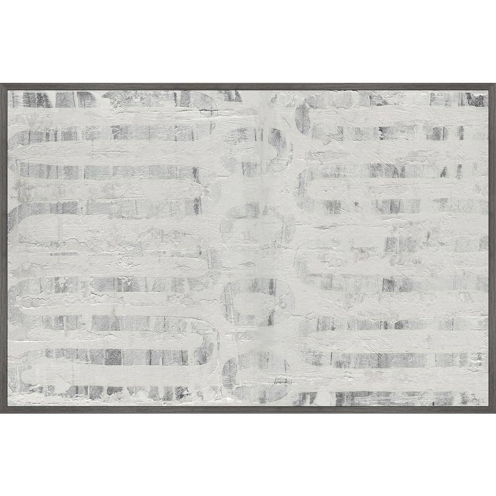 Winding Paths by Parvez Taj Floater Framed Canvas Abstract Art Print 20 in.