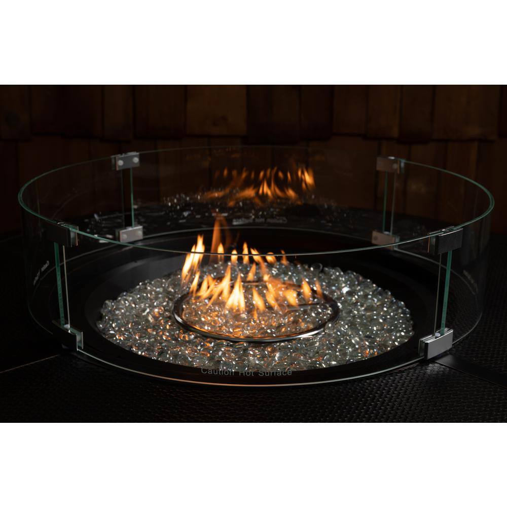 Clear Tempered Glass Wind Guard for Round Fire Pits