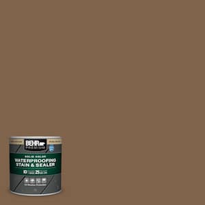 8 oz. #SC-109 Wrangler Brown Solid Color Waterproofing Exterior Wood Stain and Sealer Sample