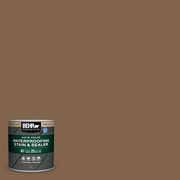 BEHR PREMIUM 8 oz. #SC-109 Wrangler Brown Solid Color Waterproofing Exterior Wood Stain and Sealer Sample