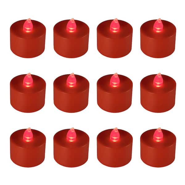 LUMABASE Red LED Tealights (Box of 12)