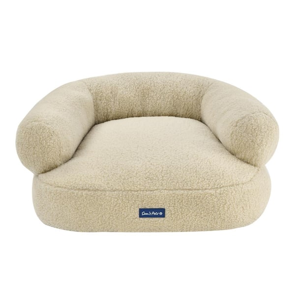 Sam's Pets Zoe 26 In. Dog Bed In Beige SP-DB1350PK - The Home Depot