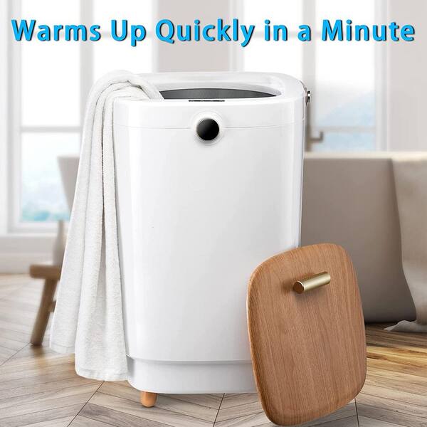 Luxury Large Towel Hot Warmer Bucket with Auto Shut Off-Fits Up to Two Oversized Towels in Gray