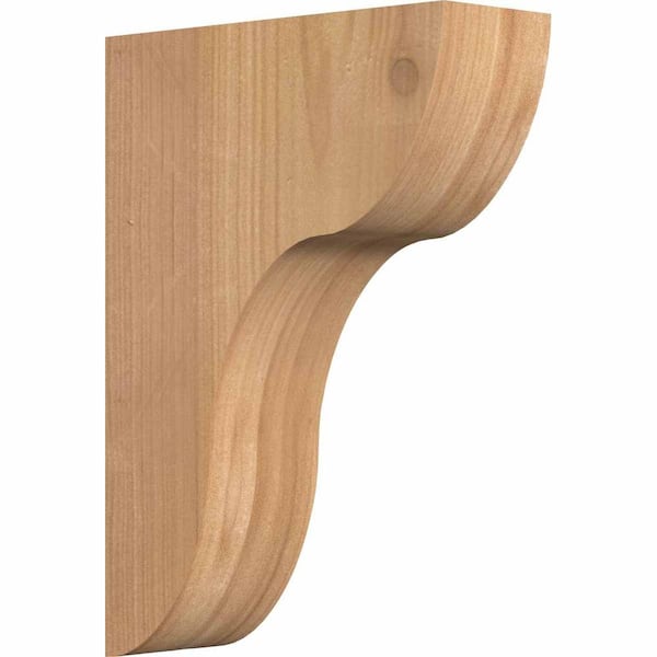 Ekena Millwork 3-1/2 in. x 10 in. x 14 in. Western Red Cedar Carmel Smooth Corbel