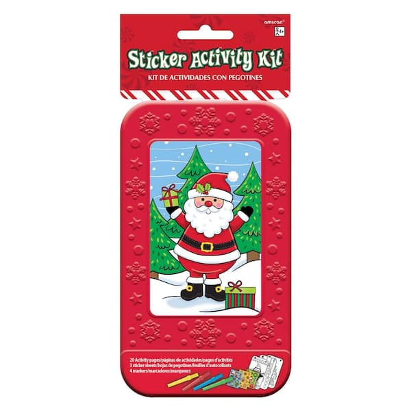 Amscan Santa Christmas Activity Box (27-Count 4-Pack)