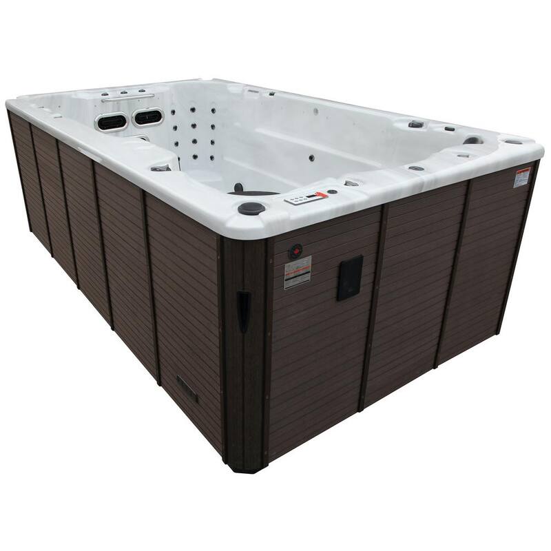 St. Lawrence 13 ft. 12-Person 39-Jet Swim Spa with LED Lighting and Bluetooth Audio