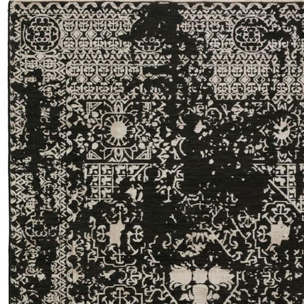 5 X 8 Black Oriental Runner Rug