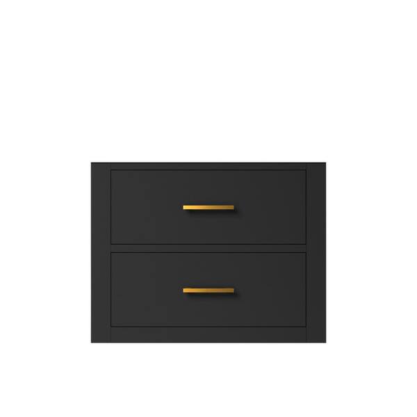 Sherman 24 in. Bath Vanity Cabinet without Top in Black Assembled