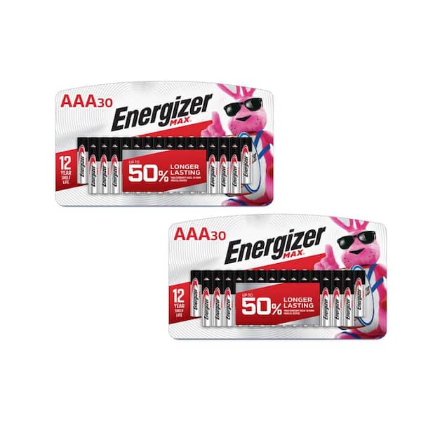 MAX AAA Batteries (30-Pack), Triple A Alkaline Batteries 2 -Pack, 60- Count