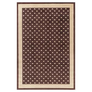 Jewel Collection Athens Brown 9 ft. x 13 ft. Area Rug