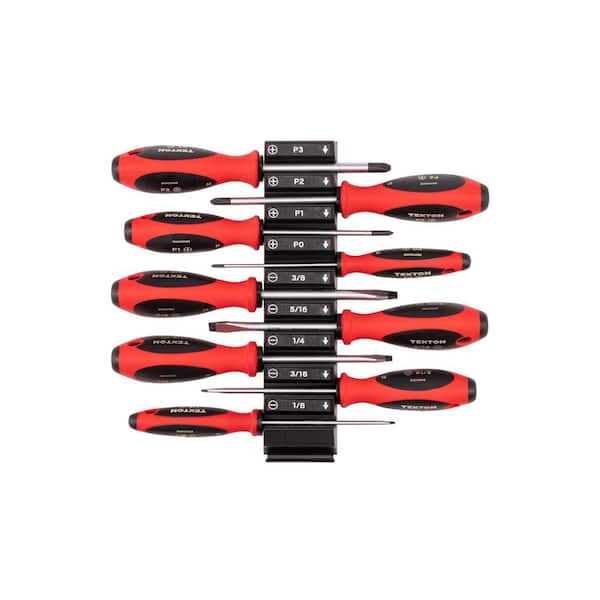 Phillips and Slotted Screwdriver Set with Modular Organizers - 4 in. Shanks, 9-Piece (0-3, 1/8-3/8 in.)