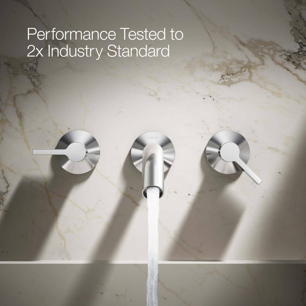 Polished Chrome Wall-Mount Bathroom Sink Faucet Spout