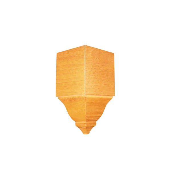 4-3/8 in. D x 2 in. W x 2 in. L Oak Wood Stained Golden Oak Inside Crown Corner Block