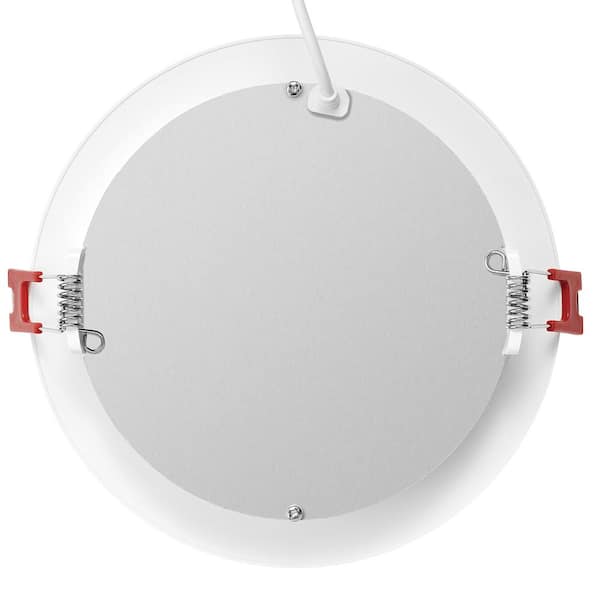 Commercial Electric - Pro Value Series LED 6 in Round Adj Color Temp Canless Recessed Light for Kitchen Bath Living rooms, Wht 12-Pk