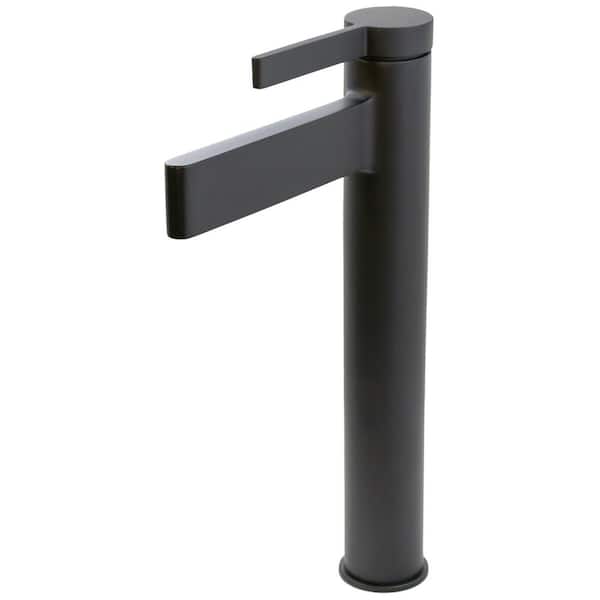 Novatto PHIA Modern Single Handle Vessel Sink Faucet in Matte Black
