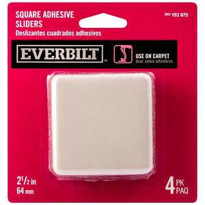 2-1/2 in. Square Adhesive Slider (4-Pack)