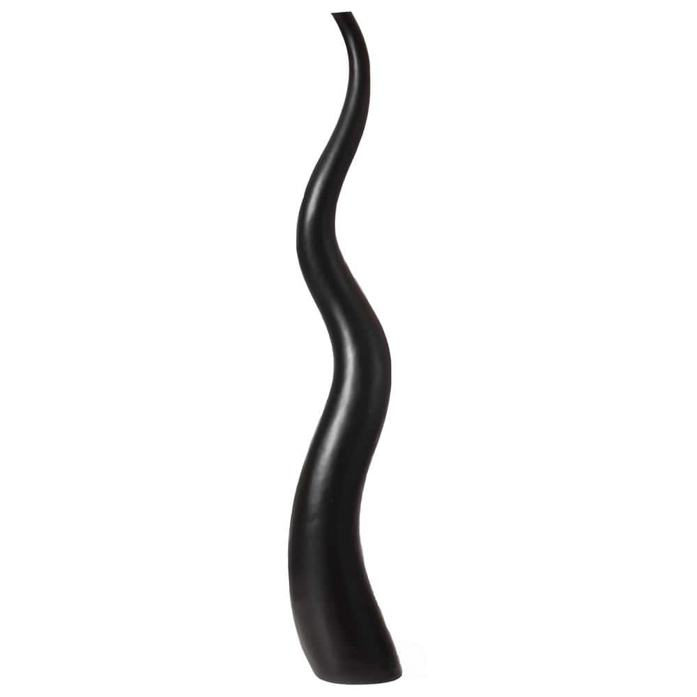 Uniquewise 62 in. Ceramic Black All Animal Horn Shape Floor Vase for  Entryway Dining or Living Room QI004040.L - The Home Depot