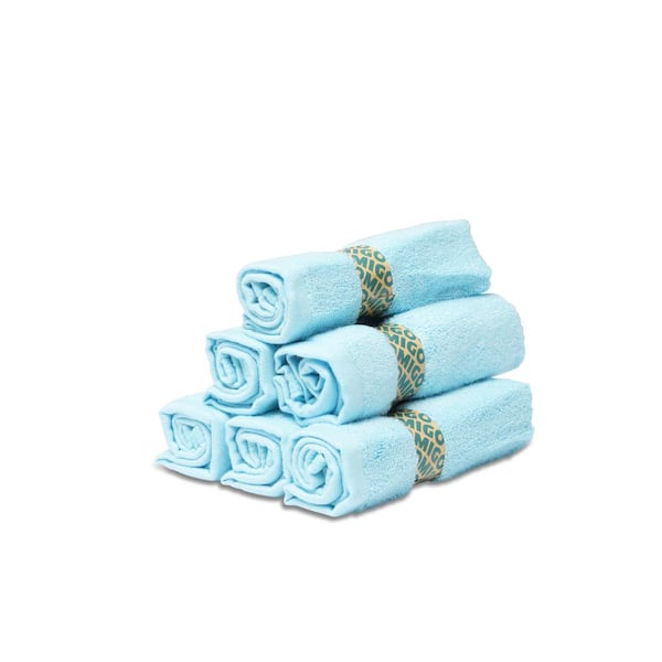 Brondell Omigo Reusable Bidet Dry Towels in Lagoon Handheld Bidet Attachment with 6-Towels Included