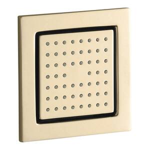 WaterTile 4-7/8 in. Square 2.5 GPM 54-Nozzle Body Spray with Soothing Spray in Vibrant French Gold