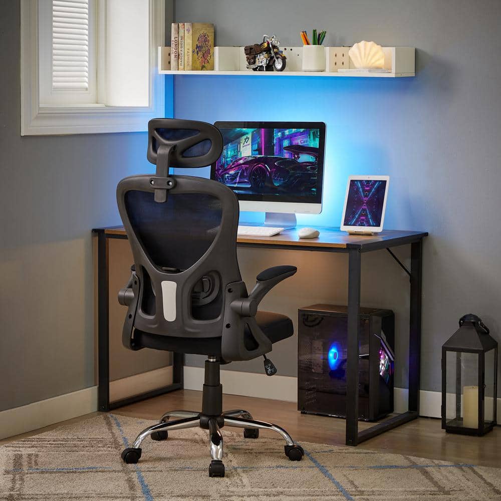 Black Ergonomic High Back Mesh Swivel Office Chair with Adjustable Arms