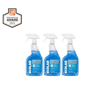32 oz. Ammonia-Free Pro Glass Cleaner and Multi-Surface Cleaner Spray Bottle for Windows and Mirrors (3-Pack)