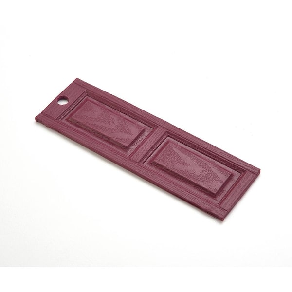 Ply Gem 2 in. x 5 in. Raised Panel Polypropylene Shutter Sample in Vineyard Red