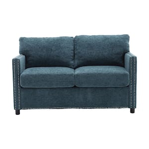 52 in. Green Chenille 2-Seater Loveseat with Thick Removable Seat Cushion