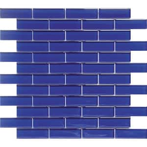 Cobalt Blue 11.9 in. x 11.9 in. Polished Glass Mosaic Tile (28 Cases/137.76.9 sq. ft./Pallet)