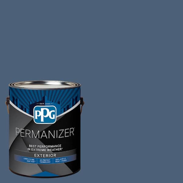 1 gal. PPG1163-6 Blue Fjord Semi-Gloss Exterior Paint