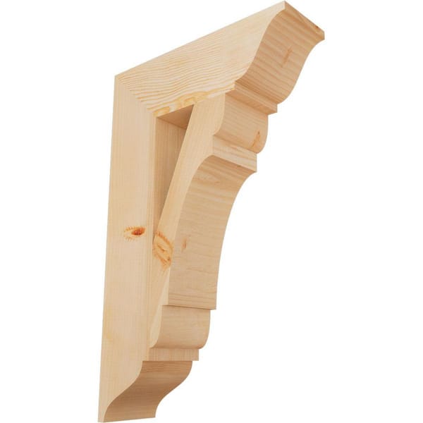 Ekena Millwork 5.5 in. x 32 in. x 20 in. Douglas Fir Olympic Traditional Smooth Bracket