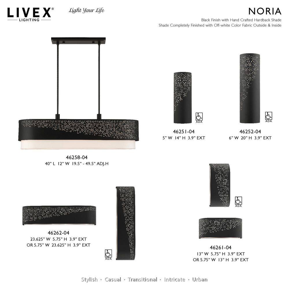Noria Organic Laser Cut Black Steel 2-Light Sconce with Off-White Linen Shade