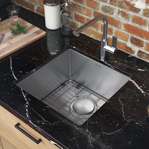18 in. Undermount Bar Prep 16-Gauge Kitchen Sink Round Corners Stainless Steel Single Bowl