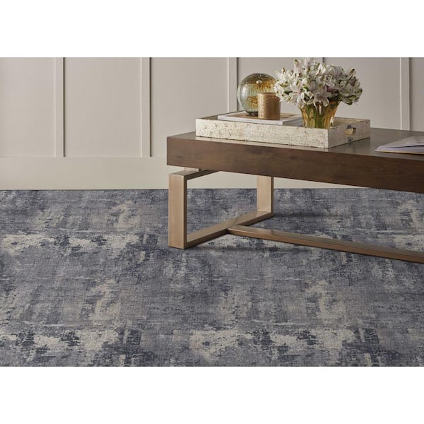 Frenzy Cobblestone Gray 13.2 ft. 95 oz. Olefin Pattern Installed Carpet