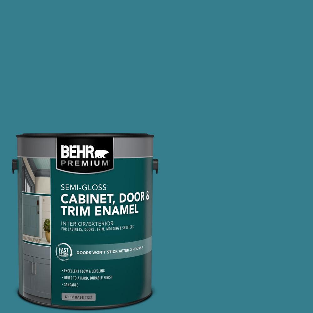 1 gal. #HDC-CL-27 Calypso Blue Semi-Gloss Enamel Interior/Exterior Cabinet, Door & Trim Paint price history on PriceWatchPro
