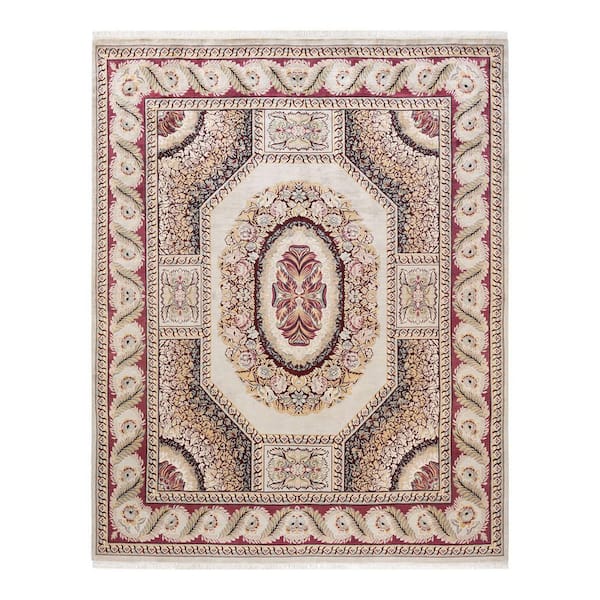 Solo Rugs Mogul One-of-a-Kind Traditional Ivory 8 ft. 1 in. x 10 ft. 3 in. Oriental Area Rug