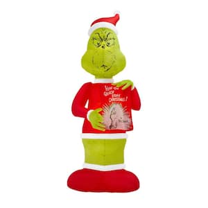 10 ft Grinch With Dr. Seuss Book Holiday Inflatable