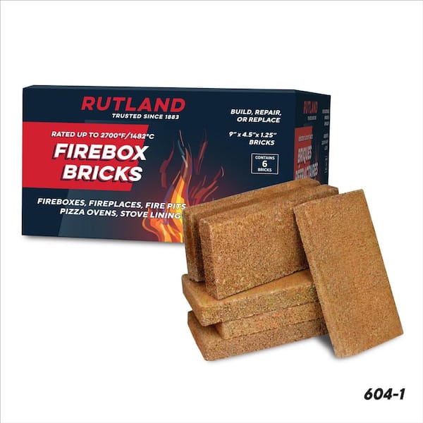 Rutland 4.5 in. x 9 in. x 1.25 in. Fire Brick (6 per Box)