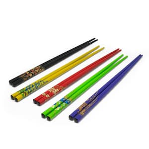 10-Piece Multicolored Flower Chopstick Set