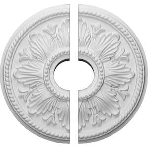 18 in. x 3-1/2 in. x 1-3/4 in. Edinburgh Urethane Ceiling Medallion, 2-Piece (Fits Canopies up to 5-1/4 in.)