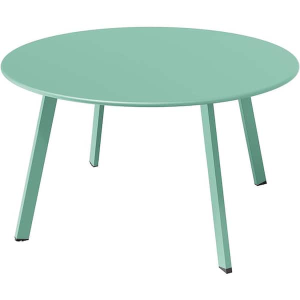 SUNRINX 27.6 in. Green Round Outdoor Coffee Table