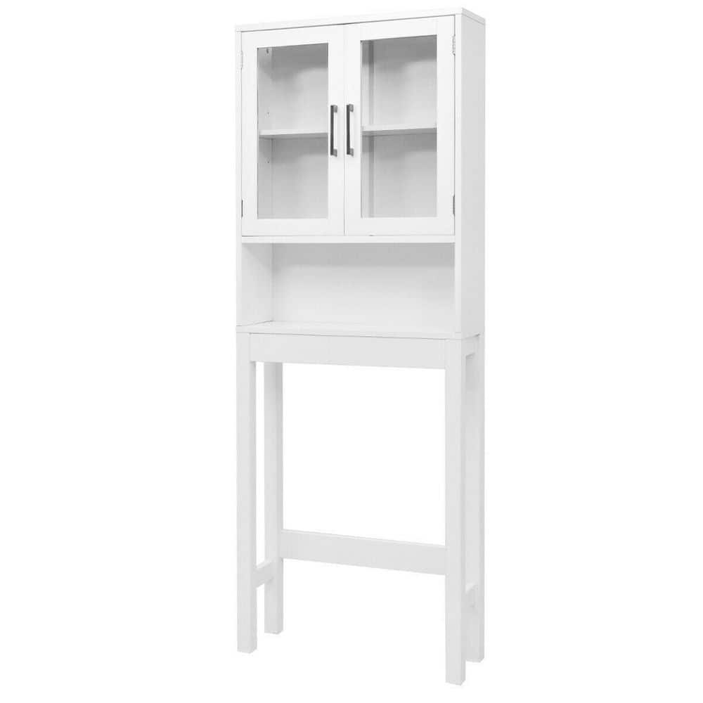 ANGELES HOME 22.5 in. W x 7 in. D x 64 in. H White Bathroom Overthe