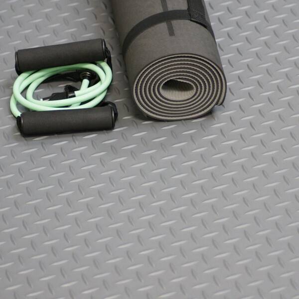 Rubber-Cal 36-in W x 72-in L x 0.14-in T Rubber Gym Floor Roll (18-sq ft)  in the Gym Flooring department at