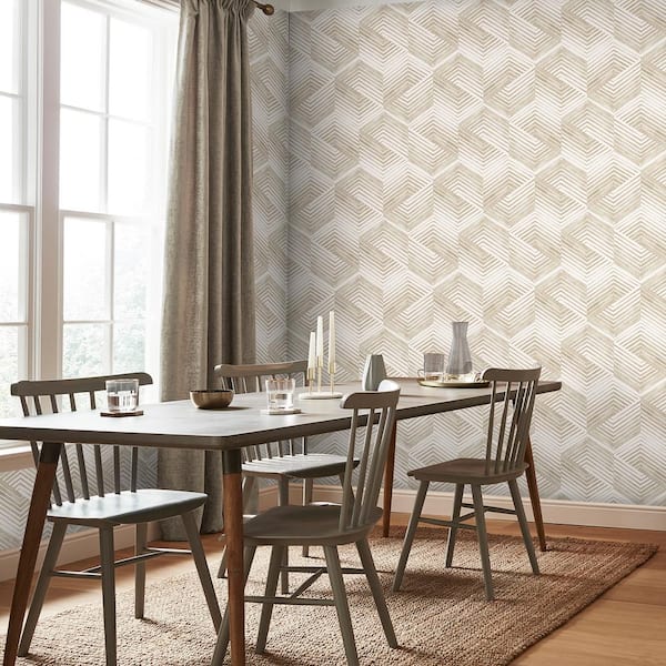 Geo Movement Twine Peel and Stick Wallpaper