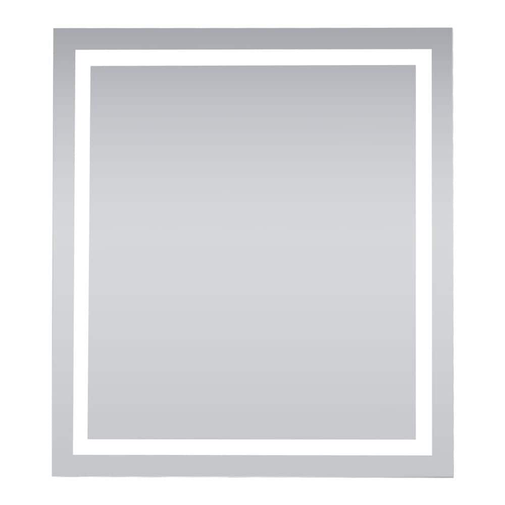 66 in. W x 40 in. H Rectangular Frameless Front & Back Lighted Anti-Fog Wall Bathroom Vanity Mirror, Tempered Glass, ETL price history on PriceWatchPro