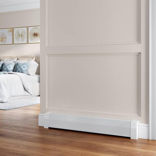 Baseboarders Premium Series Steel Easy Slip-On Baseboard Heater Cover Right  Side Open End Cap in White EC002-RT - The Home Depot