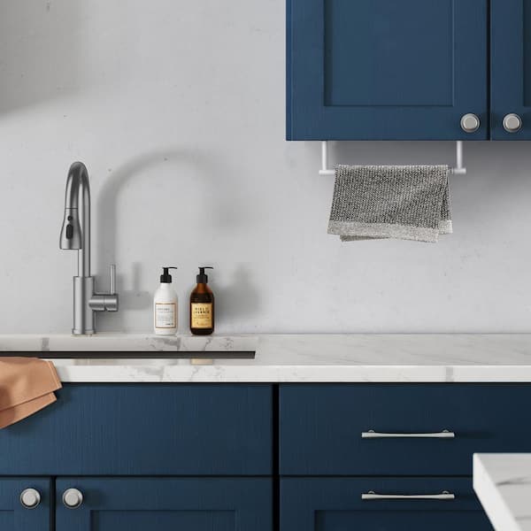 FURUISI Wall-Mount Single Post Toilet Paper Holder in White