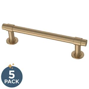 4 in. (102 mm) Classic Cabinet Bar Pulls in Champagne Bronze with Antimicrobial Properties (5-Pack)