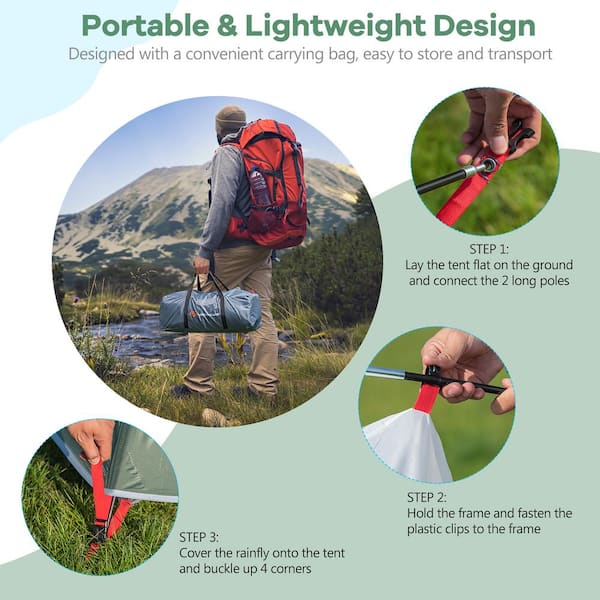 3-Layer Folding Storage Net Bag Camping Backpacking Portable Nylon